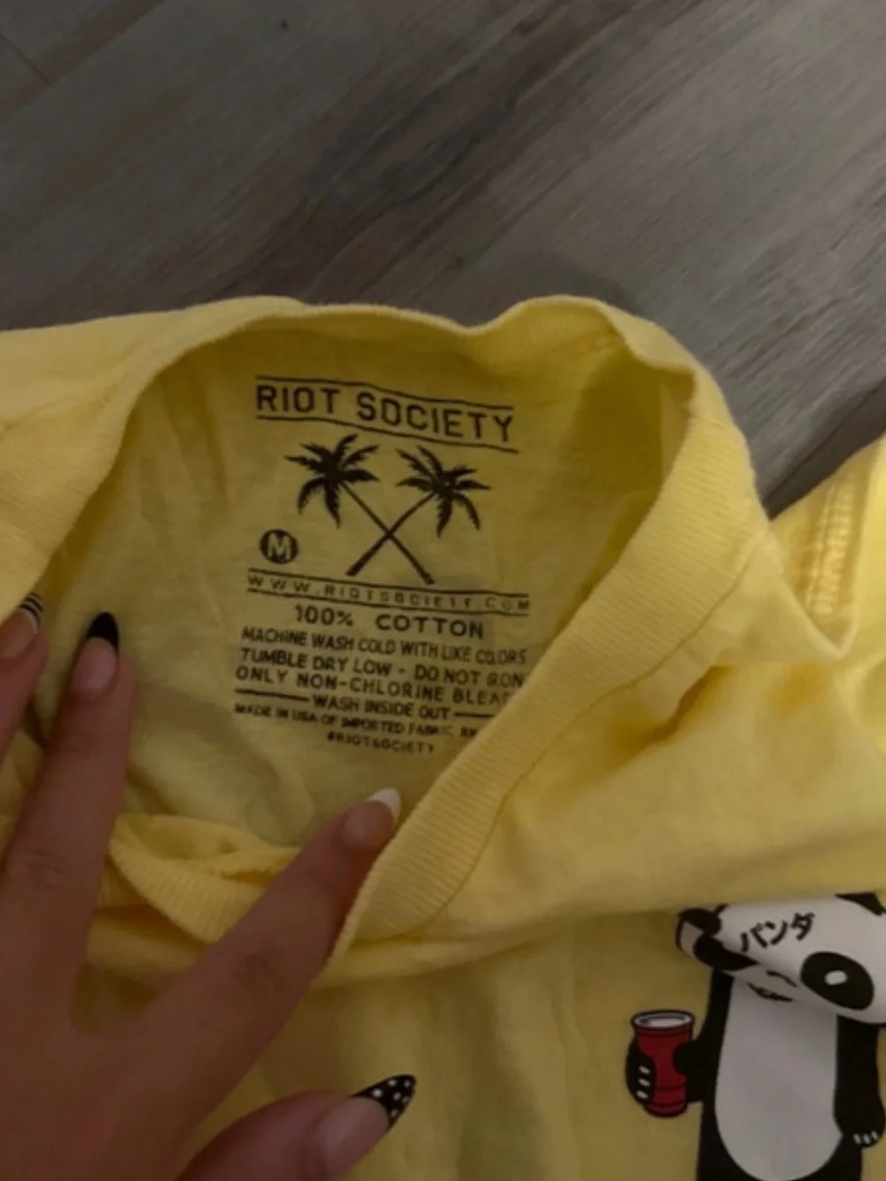 riot society Yellow Panda Graphic Tee for Dogs
